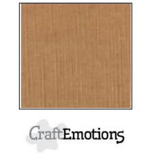 CraftEmotions linnenkarton 100 vel mokka Bulk LC-28 30,5x30,5cm 250gr