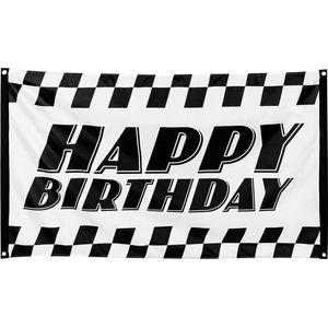 Boland - Polyester vlag Racing 'Happy Birthday' - Sport - Sport