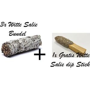 Witte Salie-smudge sticks 3 stuks met 1x gratis Palo Santo/Witte Salie Cleansing Sticks