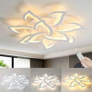LuxiLamps - 10 Sterren Plafondlamp - Wit - Met Afstandsbediening - Dimbaar - Woonkamerlamp - Moderne Lamp - Plafonniere
