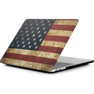 Case geschikt voor Apple MacBook Pro 15 (2016-2019) - Mobigear - Design Serie - Hardcover - US Flag - Geschikt voor Apple MacBook Pro 15 (2016-2019) Cover