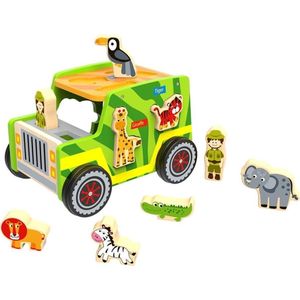 Tooky Toy Vormenpuzzel Safari Junior Hout 9 Stukjes