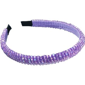 Summer Strass Diadeem | Paars | Kunststof / Polyester | Fashion Favorite