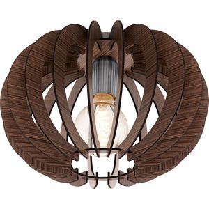EGLO Stellato - plafondlamp - E27 - Ø30 cm - donkerbruin/nickel-mat