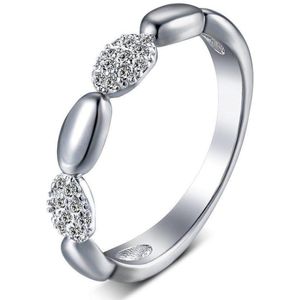 Di Lusso - Ring Rodez - Zirkonia's - Zilver 925 - Dames - 18.00 mm