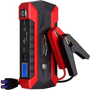 6-in-1 Jumpstarter auto 12V Starthulp - Startbooster - Jumpstarter - USB 5V/2.4A Poorten - Luxe hardcase - 16.800 mAh - 600 A - Met SOS Noodlamp - Met Veiligheidshamer - Inclusief Startkabels