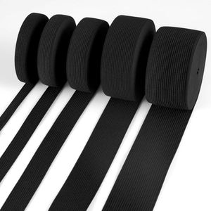 25 meter brede zwarte elastische band voor naaien en doe-het-zelf ambachten - 10 mm 15 mm 20 mm 30 mm 40 mm - elastische band voor taillebanden en broekbanden - 5 meter per rol