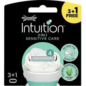 3x Wilkinson Intuition 2 in 1 Navulmesjes Sensitive Care 4 stuks