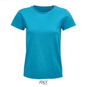 SOL'S - Pioneer T-Shirt dames - Aqua - 100% Biologisch Katoen - L