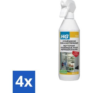 HG - Hygiënische Koelkastreiniger - Reinigt Snel & Streeploos - 500 ml - Voordeelverpakking - 4 stuks