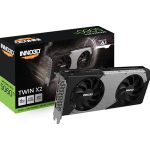 INNO3D NVIDIA GeForce RTX 5060 Ti TWIN X2 - Videokaart - 16GB - GDDR7 - PCIe 5.0 - 1x HDMI 2.1b - 3x DisplayPort 2.1a
