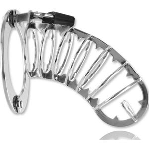 Metalhard Spiked Chastity Cage - Kuisheidskooi - Met Pinnen - Slot met Sleutel - 14cm