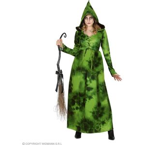 Widmann - Heks & Spider Lady & Voodoo & Duistere Religie Kostuum - Heks Van Het Zwarte Woud - Vrouw - Groen - XL - Halloween - Verkleedkleding