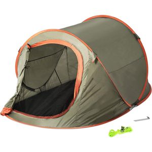 Pop-up tent voor 2 personen - tent 220 x 120 x 95 cm - 2-persoons kampeertent trekkingtent strandtent - kleine verpakkingsgrootte - zeer licht - verschillende kleuren