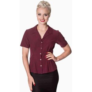 Dancing Days - BASIC Blouse - M - Bordeaux rood