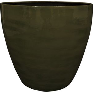 Ter Steege Bloempot Metaal Groen-Mos Groen D 34 cm H 30 cm