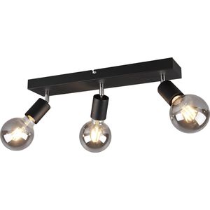 LED Plafondspot - Torna Zuncka - E27 Fitting - 3-lichts - Rechthoek - Mat Zwart - Aluminium