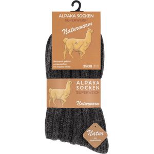 Alpaca Sokken | 2 paar |  Unisex | Gezellige wollen sokken | Gemaakt van extra dik alpaca garen | Maat: 43-46