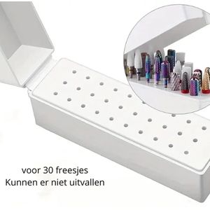 Opbergdoos - box voor 30 bitjes - freesjes - Pedicure - Manicure