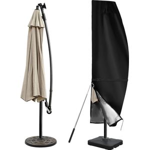 Beschermhoes voor parasol, 3 m, 420d outdoor, parasol, waterdicht, uv-bestendig, winddicht, afdekking, parasol met robuuste waterdichte ritssluiting, topventiel voor luchtstroom