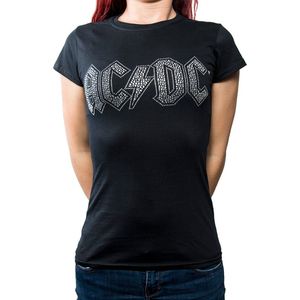 AC/DC - Logo Dames T-shirt - 2XL - Zwart