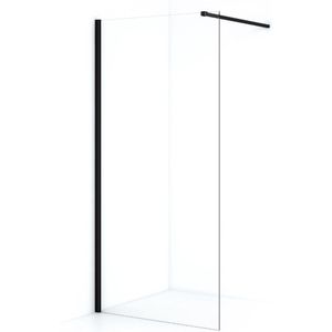 WOON-DISCOUNTER.NL - Roka 120 x 200 - 8mm - Inloopdouche - Mat zwart profiel - Nano coating - Easy Clean - Douchewand - 101120BLK