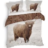 Heckett & Lane Curtis Dekbedovertrek - Lits-jumeaux - 240x200/220 cm - Taupe Grey