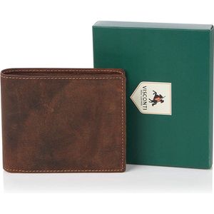 Visconti Leren Portemonnee - Mannen Billfold Portemonnee - RFID - Leer - 7 pasjes - Hunter Collectie - Tan (701tn)