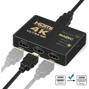 HDMI Splitter 4K - 4K HDMI-verdeler met afstandsbediening