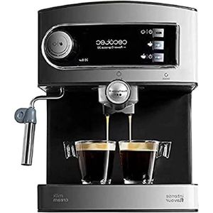 Handmatige Espresso Maker - 20 Bar Druk - 850W Vermogen - 1.5L Tank - Dubbele Uitlaatarm - Stoomboot - Roestvrijstalen Afwerkingen