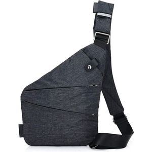 SHOP YOLO - Anti-Diefstal Waterdichte Schoudertas - Sling Borst Crossbody bag - Donker grijs