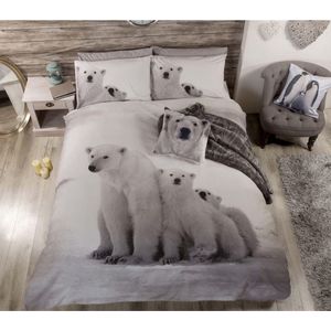IJsbeer lits-jumeaux dekbedovertrek, Polar Bear - met 2 kussenslopen