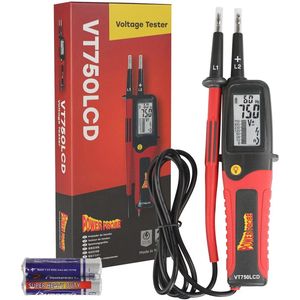 LCD Spanningszoeker voor Elektrische en Hybride Voertuigen - 12 tot 750V, Betrouwbare Detectie, Compact Design