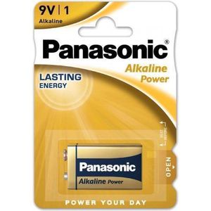 Panasonic PBA9VB1 Alkaline Batterij 9V Blok, 1 stuk