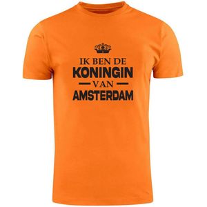 Ik ben de koningin van Amsterdam Oranje T-shirt | koningsdag | 020 | amsterdam | nederland | holland | unisex