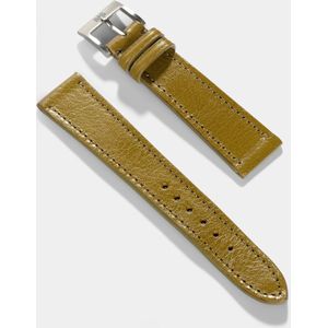 B&S Leren Horlogeband Luxury - Light Olive Green - 20mm