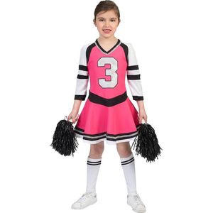 Kostuum | Roze Cheerleader | Meisjes| Maat 140 | Verkleedkleding