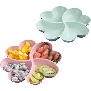 Hartvormige snackschaal, snackborden met vakken, fruitplaat, creatieve borden, opbergdoos, snack, witte hartvormige kom, liefdeskomset, snoepkom, voor snacks, noten, desserts, fruit, 2 stuks