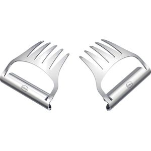 Goodivery ® Pulled pork vorken RVS, hoogwaardige vorken voor het snijden van gekookt vlees, 18/10 RVS, vaatwasmachinebestendig