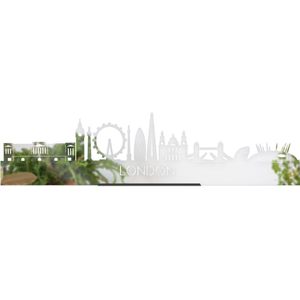 Standing Skyline London Spiegel - 60 cm - Woondecoratie design - Decoratie om neer te zetten en om op te hangen - Meer steden beschikbaar - Cadeau voor hem - Cadeau voor haar - Jubileum - Verjaardag - Housewarming - Interieur - WoodWideCities