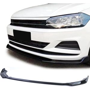 Volkswagen Polo 2G AW vanaf 2017 Cup Spoiler Voorspoiler Splitter Lip Hoogglans Zwart