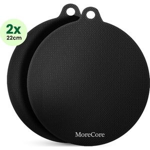 MoreCore Inductie Beschermer - Afdekplaat Inductie - Inductie Mat - Hittebestendig tot 280 ºC - Inductie Afdekplaat - Afdekplaat voor Kookplaat - Onderzetters Pannen - Geschikt voor Booster Functie - 2x 22cm stuks