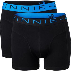 Vinnie-G Boxershorts 2-pack Black/Blue - Maat XL - Heren Onderbroeken Zwart - Geen irritante Labels - Katoen heren ondergoed