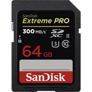 Sandisk SDXC Extreme Pro 64GB 300MB/s C10 UHS-II U3