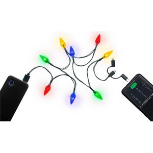 Goobay Smartphone USB oplaadkabel met LED-lampjes