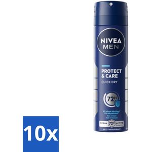 Nivea - Men - Deodorant - Spray - Protect & Care - 150 ml - Bulkverpakking - 10 stuks