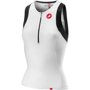 Castelli Triathlon top Dames Wit Zwart - CA Free W Tri Singlet-White/Black - L