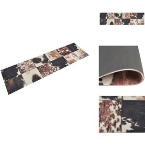 vidaXL Keukenloper - Dierenhuidprint - 150 x 45 cm - Latex - Machinewasbaar - Deurmat