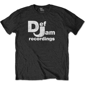 Def Jam Recordings - Classic Logo Heren T-shirt - L - Zwart