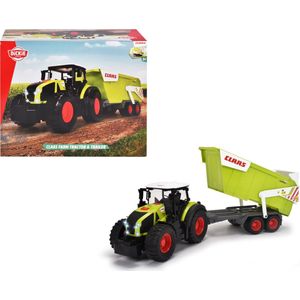 Dickie Toys CLAAS Boerderij Tractor & Trailer - 64 cm - Licht en Geluid - Duurzame Verpakking